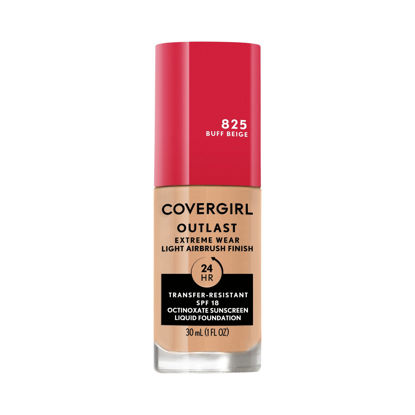 Picture of Covergirl Outlast Extreme Wear 3-in-1 Full Coverage Liquid Foundation, SPF 18 Sunscreen, Buff Beige, 1 Fl. Oz.