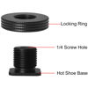 Picture of 1/4" Female Thread to Hot Shoe Adapter LUORNG 2PCS Hot Shoe Mount Adapter with 1/4 to 1/4 inch Male Screw for Magic Arm, Video Light,Monitor