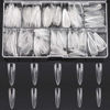 Picture of 500Pcs Stiletto Nail Tips Full Cover Clear Fake Nail Tips for Acrylic Nails