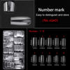 Picture of 500PCS Square Nail Tips Full Cover Clear Fake Nail Tips for Acrylic Nails, Size 1~10