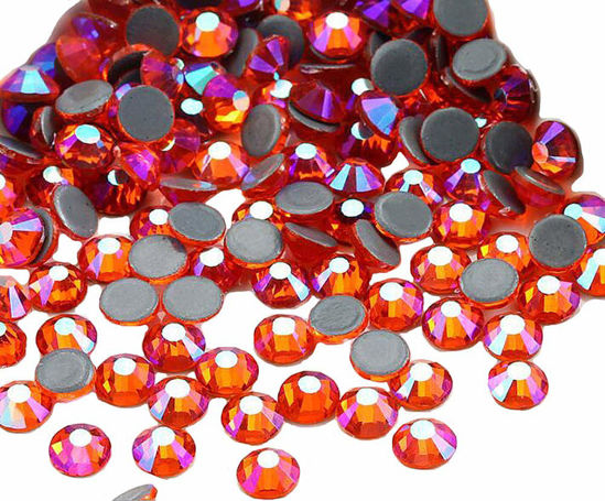 Picture of Jollin Hot Fix Crystal Flatback Rhinestones Glass Diamantes Gems 2.8mm(10ss 2880pcs, Red AB)