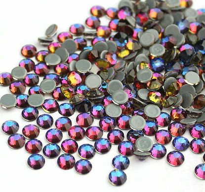 Picture of Jollin Hot Fix Crystal Flatback Rhinestones Glass Diamantes Gems 4.0mm(16ss 1440pcs, Blue Blaze)