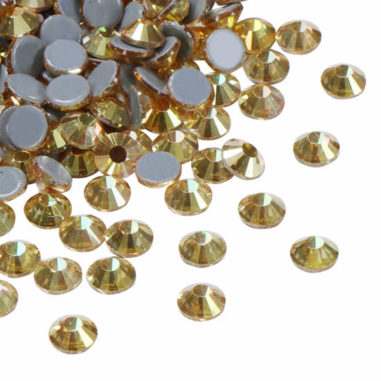 Picture of Jollin Hot Fix Crystal Flatback Rhinestones Glass Diamantes Gems 2.8mm(10ss 2880pcs, Metallic Sunshine)