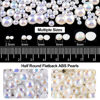 Picture of Flat Back Rhinestone+Half Round Pearl Kits Colorful Rhinestones+White AB&Beige AB Pearls With Quick Dry Makeup Glue+Picker Pencil+Tweezer For Nail Art And Face Make-up