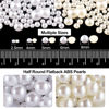 Picture of Flat Back Rhinestone+Half Round Pearl Kits Colorful Rhinestones+White&Beige Pearls With Quick Dry Makeup Glue+Picker Pencil+Tweezer For Nail Art And Face Make-up