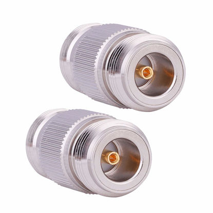 Picture of XRDS -RF 2PCS N Female to N Female Connector RF Coax Cable Adapter Barrel Connectors Double Female Connector Plug (NOT for TV)