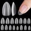 Picture of TOMICCA Almond Nail Tips - Short Soft Gel Nail Tips, Full Coverage Almond Shape Nail Tips, Nail Extension Tips for Acrylic Nails Professional