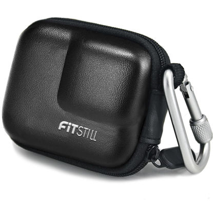 Picture of FiTSTILL Black Mini Carrying Case for Go Pro Hero 10/9/8/7/(2018)/6/5 Black,Hard Shell Travel Storage Case for DJI Osmo Action 2,AKASO,Campark,YI Action Camera and More…