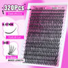 Picture of Individual Lashes 320pcs Lash Clusters 40D 9-16mm Mix DIY Lash Extension D Curl Eyelash Clusters Eyelash Extension Wispy Cluster Lashes DIY for Self Application by Yawamica (40D-0.07D, 9-16mix)