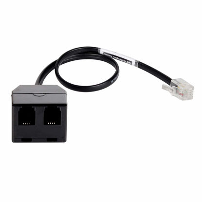 Picture of Telephone RJ9 4P4C Training Adapter Y Splitter for Headset or Handset Splitter for Office Phones