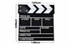 Picture of zmgmsmh Wooden Clapboard Director Film Movie Cut Action Scene Slateboard Clapper Board Slate (Small-Black)