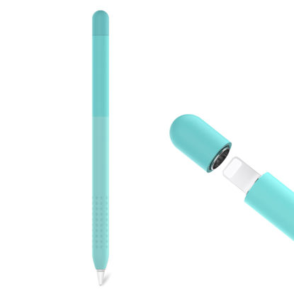 Picture of Delidigi Pencil Case Compatible with Apple Pencil 1st Generation Case, Gradient Color Case Sleeve Silicone Cover Accessories for Apple Pencil 1st Gen (Mint Green)