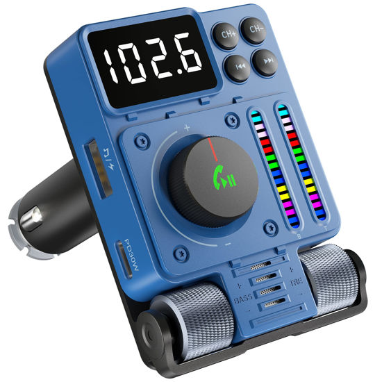 GetUSCart- Nulaxy 2023 Upgraded Bluetooth Car FM Transmitter V5.3
