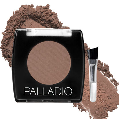 Picture of Palladio Brow Powder for Eyebrows, Soft and Natural Eyebrow Powder with Jojoba Oil & Shea Butter, Helps Enhance & Define Brows, Compact Size for Purse or Travel, Includes Applicator Brush, Soft Brown