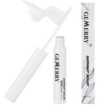 Picture of GEMERRY Lash Sealant for Eyelash Extensions 5ML White Overnighter Lash Sealer for Cluster Lashes Better Retention Long-Lasting Lash Extension Sealant Eyelash Healthy Growth