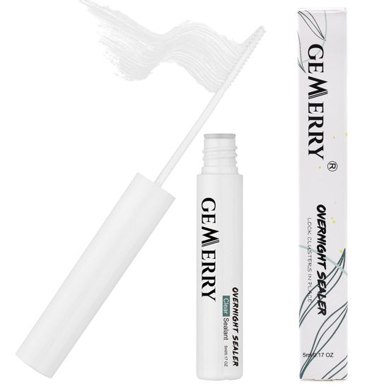 Picture of GEMERRY Lash Sealant for Eyelash Extensions 5ML White Overnighter Lash Sealer for Cluster Lashes Better Retention Long-Lasting Lash Extension Sealant Eyelash Healthy Growth