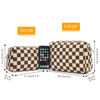 Picture of Narwey Small Makeup Bag for Purse Travel Makeup Pouch Mini Cosmetic Bag for Women (Dark Brown Checkerboard, Small)