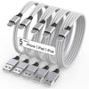 Picture of [Apple MFi Certified] iPhone Charger, 5Pack(3/3/6/6/10 FT) Lightning Cable Apple Charging Cable Fast Charging High Speed Compatible iPhone 14/13/12/11 Pro Max/XS MAX/XR/XS/X/8/7/Plus iPad(Silver&Grey)