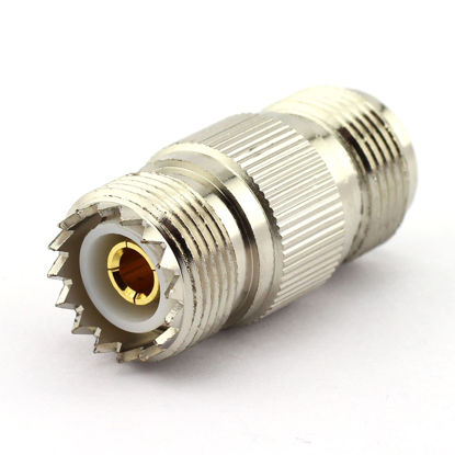 Picture of DGZZI 2-Pack UHF Female to N Female RF Coaxial Adapter UHF to N Coax Jack Connector