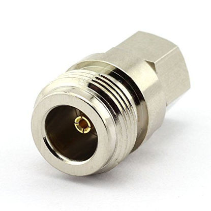 Picture of DGZZI 2-Pack N Female to F Male RF Coaxial Adapter N to F Coax Jack Connector