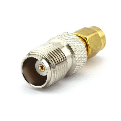 Picture of DGZZI 2-Pack TNC Female to SMA Male RF Coaxial Adapter TNC to SMA Coax Jack Connector