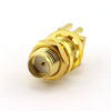 Picture of DGZZI 5-Pack SMA Female to 4 Pins Stand Connector PCB Panel Edge Mount Plug Jack Adapter 18.5mm