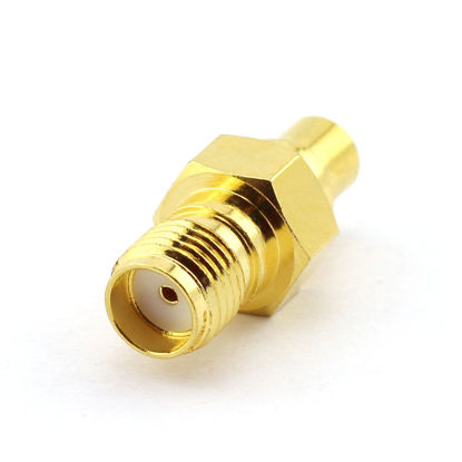 Picture of DGZZI 2-Pack RF Coaxial Adapter SMA to MCX Coax Jack Connector SMA Female to MCX Female