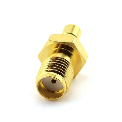 Picture of DGZZI 2-Pack RF Coaxial Adapter SMA to SMB Coax Jack Connector SMA Female to SMB Male