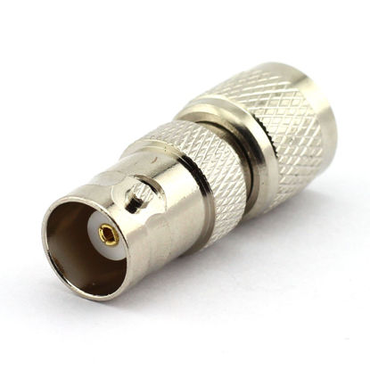 Picture of DGZZI 2-Pack BNC Female to Mini UHF Male RF Coaxial Adapter BNC to Mini UHF Coax Jack Connector