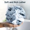 Picture of AmazerBath Loofah Sponge, Shower Loofah for Men and Women - Body Scrubber Loofa Set of 3 Indigo & White Edge, Bath Sponge 60g/PCS