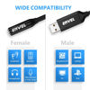 Picture of ENVEL Headset Adapter 3.5mm Female to USB Male, Built-in Chip External Stereo Sound Card,TRRS 4-Pole Mic-Supported USB to Headphone Adapter for PS4 Laptop PC