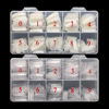 Picture of 1000PCS Half Cover False Nails Tips, krofaue 10 Sizes Lady French Style Acrylic Artificial Tip Manicure with Box for Nail Tips Art Salons and Home DIY (Natural+Clear)