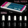 Picture of 1000PCS Half Cover False Nails Tips, krofaue 10 Sizes Lady French Style Acrylic Artificial Tip Manicure with Box for Nail Tips Art Salons and Home DIY (Natural+Clear)