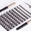 Picture of Lash Clusters, DIY Eyelashes Extensions 90Pcs Clusters Lashes with Glue Natural Look Wispy Fluffy Lash Extension Kit Reusable False Eyelashes Individual Lashes Mix 10-16mm C CC D Curl DIY at Home-DM04