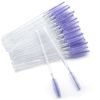 Picture of G2PLUS 300PCS Disposable Mascara Brushes, Crystal Lash Brush Makeup Kit, Adjustable Eyelash Spoolies for Eyelash Extensions, Eyebrow and Makeup (White + Purple)