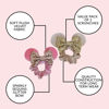 Picture of Styla Hair 2 Pack Mouse Ear Scrunchies for Kids Velvet Hair Bow Scrunchies for Women - Sparkle Sequins Mouse Hair Bands for Pony Tail - Pink Beige Gold