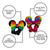 Picture of Styla Hair 2pk Mouse Ear Scrunchies for Kids Velvet Hair Bow Scrunchies for Women - Sparkle Sequins Mouse Hair Bands for Pony Tail (No11 Rainbow)