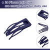 Picture of 24 Pieces Double Grip Hair Clips Metal Snap Hair Clips Women Hair Barrettes for Hair Making, Salon Supplies (Navy Blue)