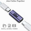 Picture of AuviPal USB C Coupler (2 Pack), USB Type C Female to Female Adapter Extender Compatible with Thunderbolt 4/3 Support up to 40Gbps Data Transfer, 100W Power Delivery and 8K@60Hz Video Pass Through