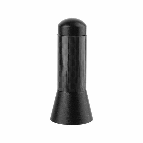 Picture of Mini Car Short Antenna, 3.5cm Aerial Universal Car Stubby Antenna Carbon Fiber Shorty Antenna with Screw Aluminum