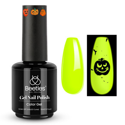 Picture of beetles 15 ml Neon Gel Nail Polish Glow in the Dark Halloween Decoration Luminous Yellow Noctilucent Green Solid Color Soak Off LED Lamp DIY Manicure Salon at Home Holiday Gift