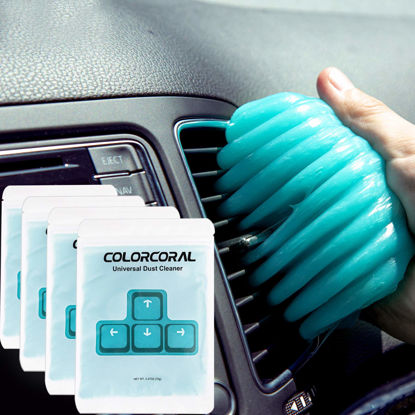 Picture of 4Pack ColorCoral Dust Cleaner Keyboard Cleaning Gel Universal Cleaning Gadget Slime for Car Cleaning and Computer Dusting (4Pack)