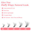 Picture of Lash Clusters DIY Eyelash Extensions 200 Pcs Individual Lashes Extensions CD Curl 8-16MM Cluster Lashes Wispy Eyelash Clusters