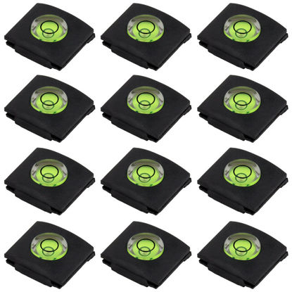 Picture of Set of 12 Hot Shoe Covers, SENHAI Camera Flashlight Hotshoe Cover of Bubble Spirit Level for Canon Nikon Panasonic Fujifilm Olympus Sigma PENTAX DSLR SLR