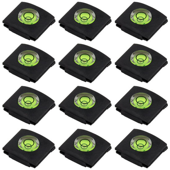 Picture of Set of 12 Hot Shoe Covers, SENHAI Camera Flashlight Hotshoe Cover of Bubble Spirit Level for Canon Nikon Panasonic Fujifilm Olympus Sigma PENTAX DSLR SLR