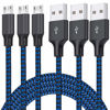 Picture of Micro USB Cable, 3Pack 6FT Android Charger Cord Long Braided Sync Fast Charging Cables Compatible with Samsung Galaxy S6 S7 Edge, Android Phone -Blue