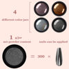 Picture of Allstarry Chrome Nail Powder Metallic Mirror Effect Pigment Chrome Laser Iridescent Nail Glitter Magic Unicorn Glitter Dust Kit for Gel Polish Nail Art Decoration, Resin Craft- Silver Grey Series