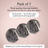 Picture of MainBasics Charcoal Infused Bath Shower Loofah Sponge Pouf Body Wash Scrubber (Set of 3)