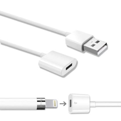 Picture of Design for Apple Pencil Charging Adapter Compatible with Apple Pencil 1st Generation,3.3FT iPencil 1 Gen Accessories Charger Cable Help for i Pad Extend Battery Life & Protect Charging Port (1 Pack)