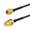 Picture of Bingfu RP-SMA Male to RP-SMA Female Bulkhead Mount RG174 WiFi Antenna Extension Coaxial Cable 1m / 3 feet (2-Pack) for WiFi Router Security Camera Wireless Mini PCI Express PCIE Network Card Adapter